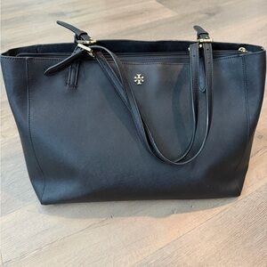 Tory Burch Leather Black Tote Bag